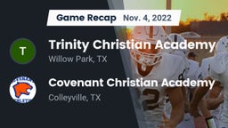 Recap: Trinity Christian Academy vs. Covenant Christian Academy 2022