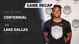 Recap: Centennial  vs. Lake Dallas  2016