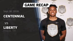 Recap: Centennial  vs. Liberty  2016