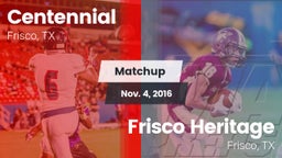 Matchup: Centennial High vs. Frisco Heritage  2016