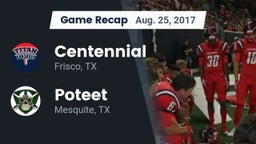 Recap: Centennial  vs. Poteet  2017