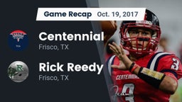 Recap: Centennial  vs. Rick Reedy  2017