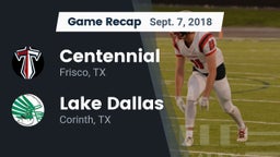 Recap: Centennial  vs. Lake Dallas  2018