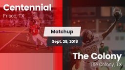 Matchup: Centennial High vs. The Colony  2018