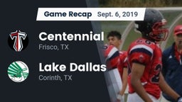 Recap: Centennial  vs. Lake Dallas  2019