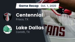 Recap: Centennial  vs. Lake Dallas  2020