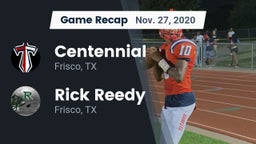 Recap: Centennial  vs. Rick Reedy  2020