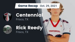Recap: Centennial  vs. Rick Reedy  2021