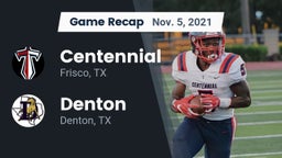 Recap: Centennial  vs. Denton  2021