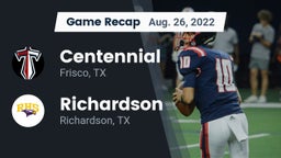 Recap: Centennial  vs. Richardson  2022