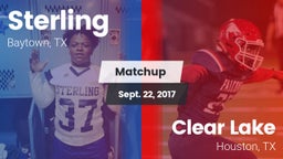 Matchup: Sterling  vs. Clear Lake  2017