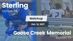 Matchup: Sterling  vs. Goose Creek Memorial  2017