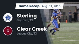 Recap: Sterling  vs. Clear Creek  2018