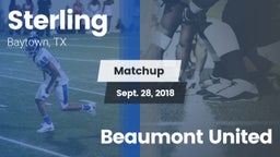 Matchup: Sterling  vs. Beaumont United  2018