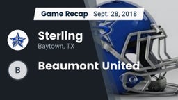 Recap: Sterling  vs. Beaumont United  2018