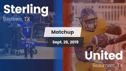 Matchup: Sterling  vs. United  2019