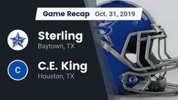 Recap: Sterling  vs. C.E. King  2019