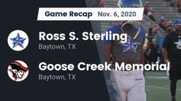 Recap: Ross S. Sterling  vs. Goose Creek Memorial  2020