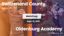 Matchup: Switzerland County vs. Oldenburg Academy  2017