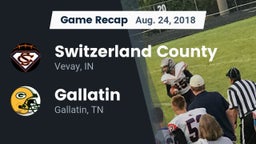 Recap: Switzerland County  vs. Gallatin  2018