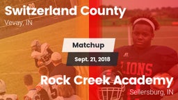 Matchup: Switzerland County vs. Rock Creek Academy  2018