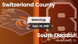 Matchup: Switzerland County vs. South Decatur  2018