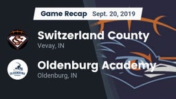 Recap: Switzerland County  vs. Oldenburg Academy  2019