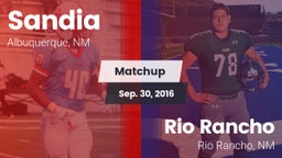 Matchup: Sandia  vs. Rio Rancho  2016