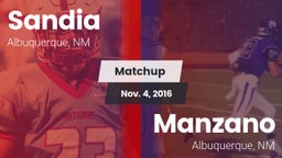 Matchup: Sandia  vs. Manzano  2016