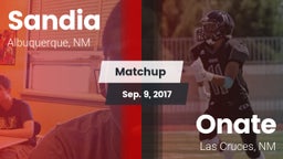 Matchup: Sandia  vs. Onate  2017
