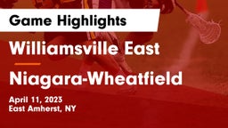 Williamsville East  vs Niagara-Wheatfield  Game Highlights - April 11, 2023