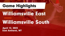 Williamsville East  vs Williamsville South  Game Highlights - April 12, 2023