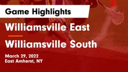 Williamsville East  vs Williamsville South  Game Highlights - March 29, 2022