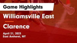 Williamsville East  vs Clarence  Game Highlights - April 21, 2023
