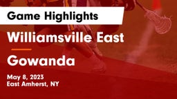 Williamsville East  vs Gowanda  Game Highlights - May 8, 2023