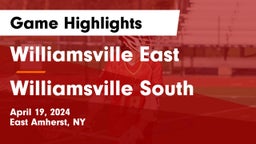 Williamsville East  vs Williamsville South  Game Highlights - April 19, 2024