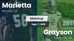 Matchup: Marietta  vs. Grayson  2018