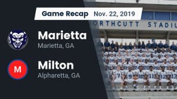 Recap: Marietta  vs. Milton  2019