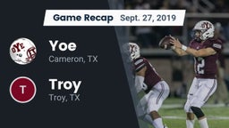 Recap: Yoe  vs. Troy  2019