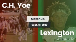 Matchup: Yoe  vs. Lexington  2020