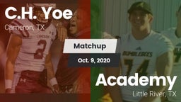 Matchup: Yoe  vs. Academy  2020
