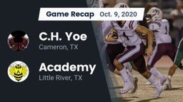 Recap: C.H. Yoe  vs. Academy  2020