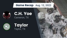 Recap: C.H. Yoe  vs. Taylor  2022