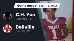 Recap: C.H. Yoe  vs. Bellville  2022