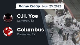 Recap: C.H. Yoe  vs. Columbus  2022