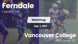 Matchup: Ferndale  vs. Vancouver College 2017