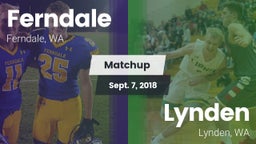 Matchup: Ferndale  vs. Lynden  2018