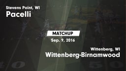 Matchup: Pacelli  vs. Wittenberg-Birnamwood  2016