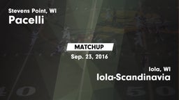 Matchup: Pacelli  vs. Iola-Scandinavia  2016