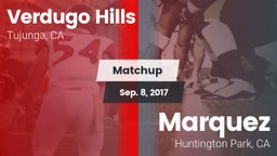 Matchup: Verdugo Hills High vs. Marquez  2017